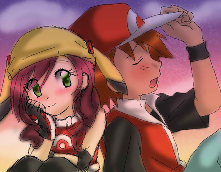 Exhausted - red, trainers, pokemon, girl, boy