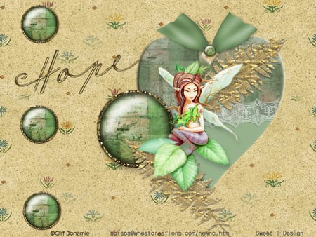 Hope Fairy - hope, fairies, green, fairy