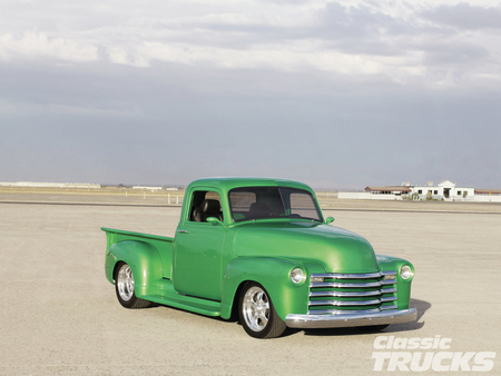 3 Window 52 - classic, green, bowtie, truck