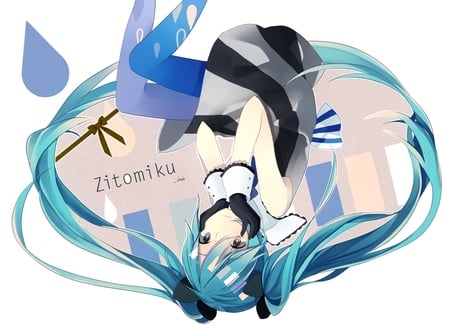 Hatsune Miku - pretty, artistic, uniform, headphones, nice, program, beauty, virtual, cg, white, gray, cute, aqua eyes, song, outfit, vocaloid, anime, blue, twintail, hatsune miku, microphone, music, aqua, art, idol, anime girl, beautiful, singer, girl, cool, black, miku, awesome, diva, digital, aqua hair, hatsune, vocaloids, headset