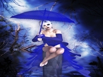 Gothic Woman In Blue