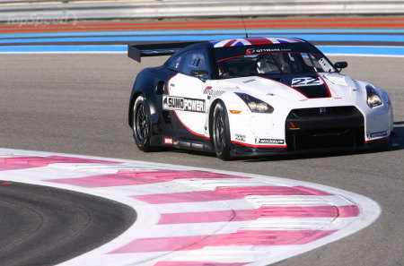 gtr race car - black, white, race track, race modified