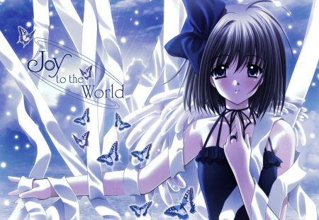 Anime girl - anime, girl, fantasy, blue