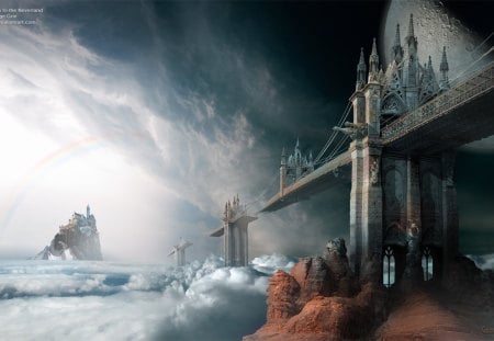 Bridge to the Neverland - abstract, fantasy, nature, surreal