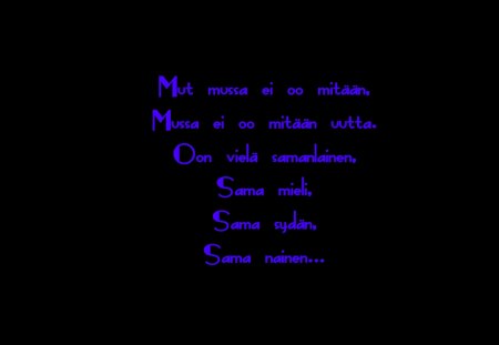 Sama Nainen - sama nainen, 1366 x 768, chisu, lyrics