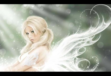 Blonde Fairy - pretty, fantasy, girl, cute, blonde, fairy, beauty, angel