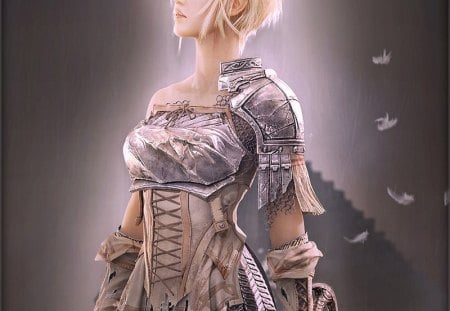 Blonde  Warrior - beauty, girl, female, warrior, fantasy, cg, pretty, anime, blonde