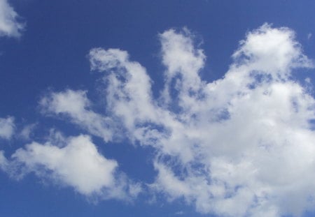 Five fingers in the sky - fingers, sky, cloud, blue