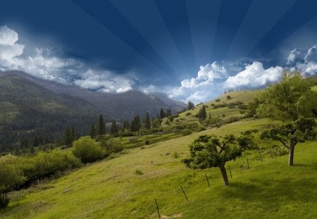 Hilltop Mountain Skys - mountain, skys, hilltop