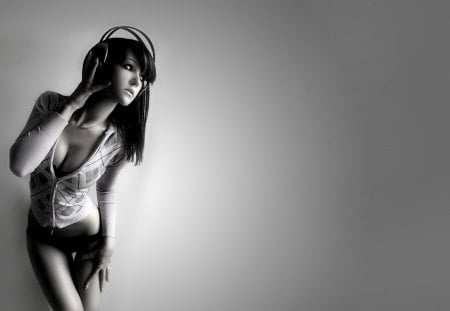 headphones - music, models, gray, headphones