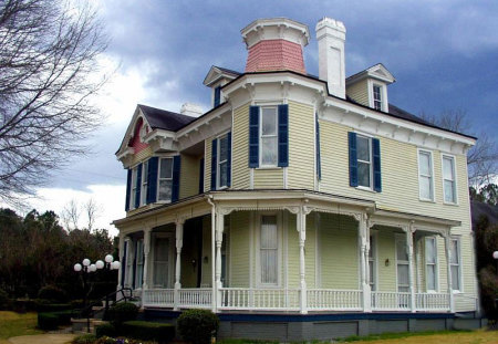 great house - sky, house, home