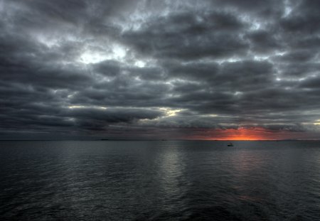 Open Sea - ocean, open, cloud, clouds, open sea, water, sea, storm