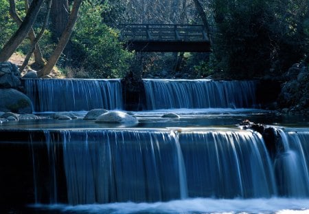 waterfalls - nature, fall, trees, river, waterfall