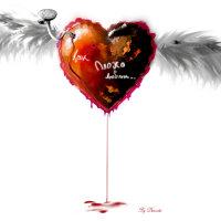 Red Heart with Wings