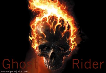 Ghost Rider - ghost rider skull in flames