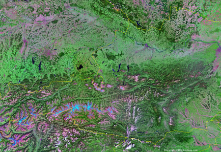 Austria by Satellite - space, maps, landscapes, earth, austria