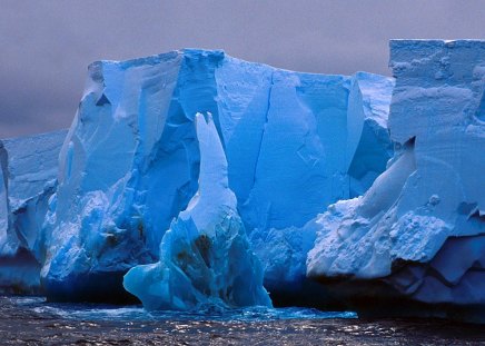 antartica island of ice - glacier, ice, island, antartica