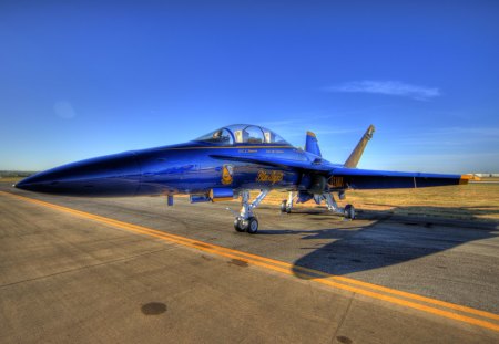 Blue-Angel - runway, air show, plane, blue