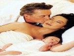 MICHAEL DOUGLAS & CATHRINE ZETA-JONES AND BABY