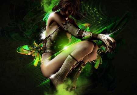 fantasy girl - fantasy, green, 2011, girl, 08, 28