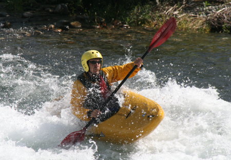 breaking out - paddle, river, water, kayak