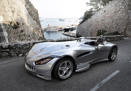 scary - wheels, car, road, view