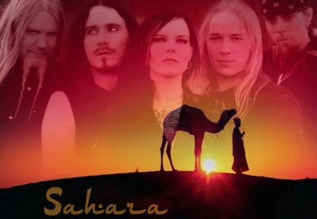 Sahara - finnish, nightwish, music, sunset, dark queen, gothic, yellow, red, desert, sahara