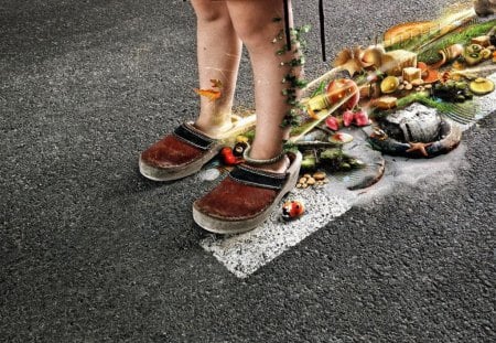 Life steps (for Gingerbread_heart) - pic, legs, grass, steps, flowers, apples, pavement, seasons, fruits, kiwi, abstract, strawberries, image, life, shoes, fantasy, digital, lady bug, leaf, wall, wallpaper