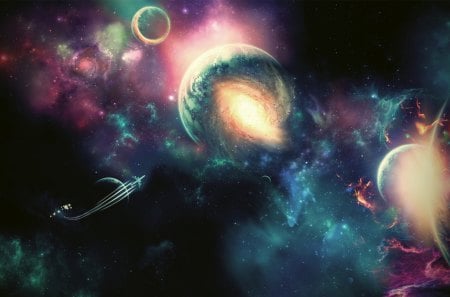 yearunknown - planets, nebula, nasa, galaxies, space, moons