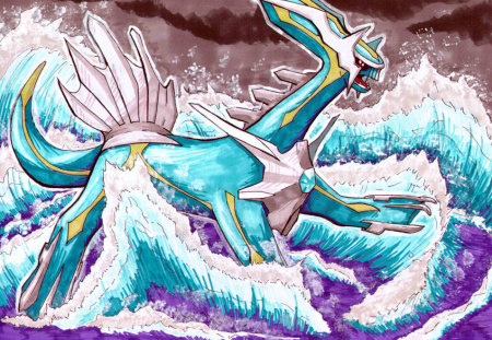 Dialga - shiny, drawing, awesome, pokemon, legend, great, dog, dialga