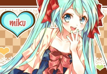 Hatsune Miku - pretty, artistic, pink, uniform, nice, program, beauty, virtual, cg, white, green, cute, aqua eyes, song, outfit, vocaloid, anime, blue, twintail, hatsune miku, music, aqua, red, art, idol, anime girl, beautiful, singer, girl, cool, black, miku, awesome, diva, digital, aqua hair, hatsune, vocaloids