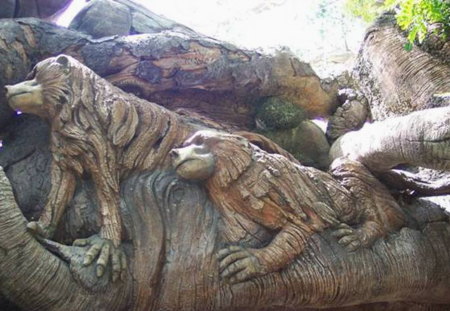 TREE ART - art, lovely, monkey, skilled