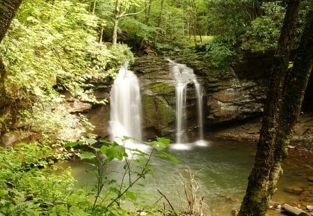 WATERFALL - watercourse, water, nature, waterfall