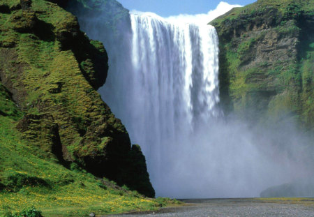 ICELAND WATERFALLS - watercourse, water, nature, waterfall