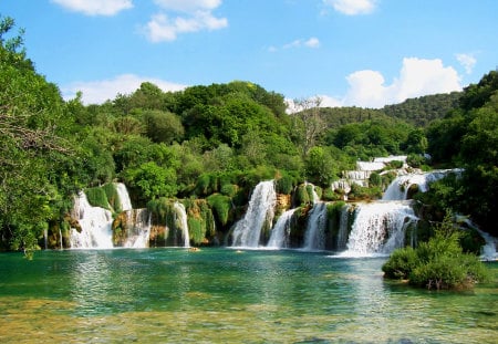 WATERFALLS - nature, water, watercourse, waterfall