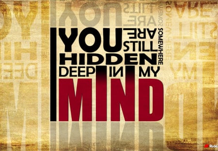 In My Mind - my, typography, in, mind