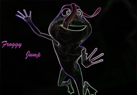 Froggy Jump - toad, frog, black, reptile