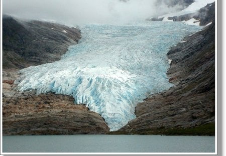 Svartisen Glacier, Norway - lake, nature, mountain, glacier