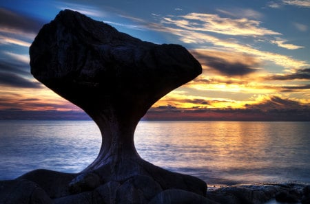 Kannesteinen,Norway - nature, rock, ocean, sunset