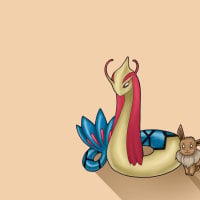 milotic and eevee wallpaper