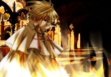 lighting fire - boy, black, attack, anime, light