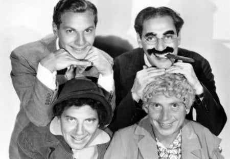 THE MARX BROTHERS: ZEPPO; GAUCHO; CHICO; AND HARPO - action, entertainment, showbussiness, usa