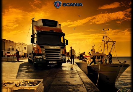 scania - p, truck, scania, saab