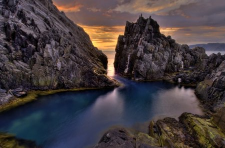 NORTHERN NORWAY - sky, ocean, clouds, sunset, cliffs