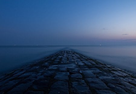 Where Night meets Day - abstract, blue, nigh, day