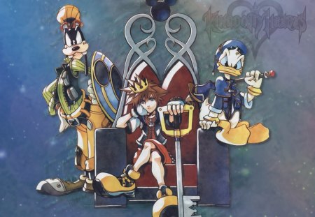 sora kingdom - kh, games, sora, donald, goofy, ps2