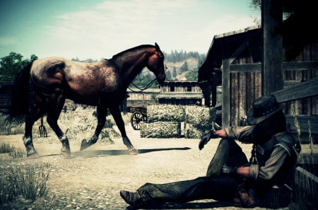 red dead redemtion john and horse