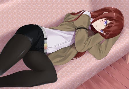 makise kurisu - cute girl, anime, makise kurisu, steins gate