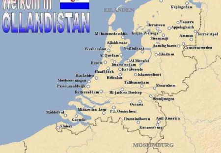 Welcome in Ollandistan - map, holland, ollandistan, welcome, places