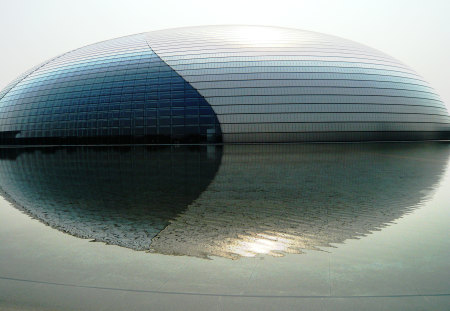 Emerging from the water - wallpaper, buildings, photo, fondo